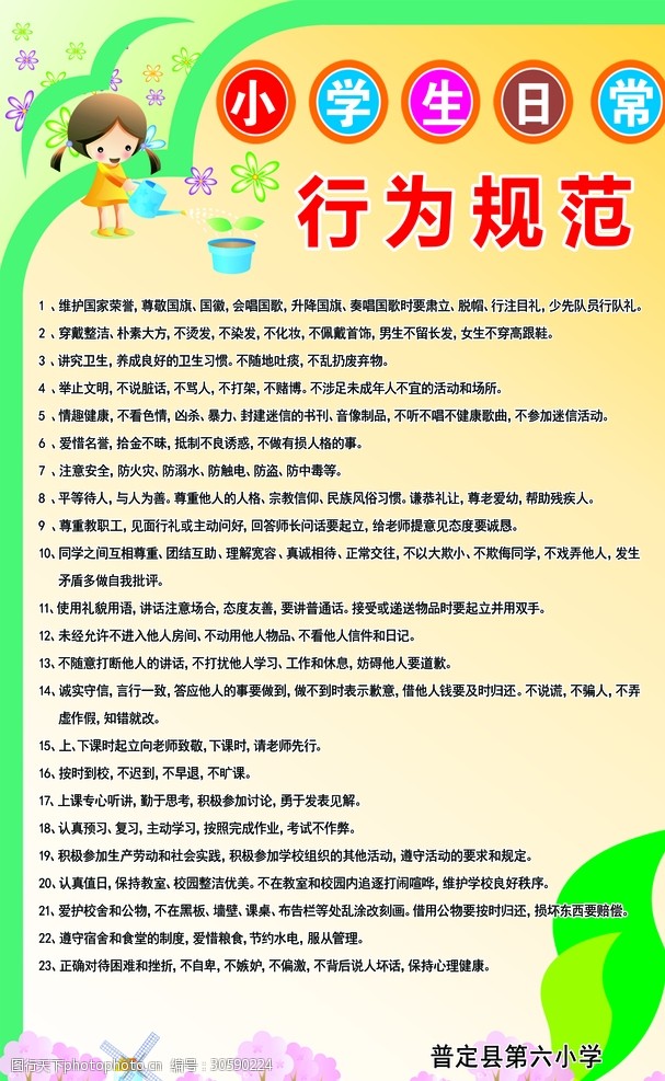 小学生日常行为规范的培养与养成