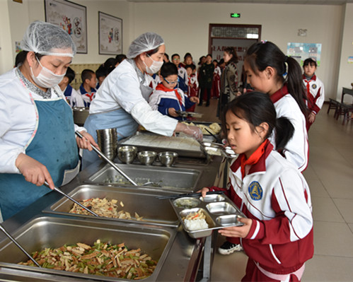 金乡附属小学午餐时光，营养与快乐的融合